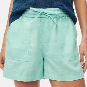 J. Crew Linen Mint Women's Cargo Shorts
